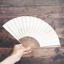 [HAND FAN] HAKUZU MILKY WAY WHITE 7 SUN | KYOTO FOLDING FANS| YASUTO YONEHARA