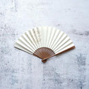 [HAND FAN] HAKUZU SPIRIT WHITE 7 SUN | KYOTO FOLDING FANS| YASUTO YONEHARA