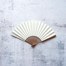 [HAND FAN] HAKUZU SPIRIT WHITE 7 SUN | KYOTO FOLDING FANS| YASUTO YONEHARA