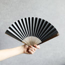 [HAND FAN] HAKUZU SPIRIT BLACK 7 SUN | KYOTO FOLDING FANS| YASUTO YONEHARA
