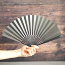 [HAND FAN] HAKUZU SPIRIT BLACK BAMBOO 7 SUN | KYOTO FOLDING FANS| YASUTO YONEHARA