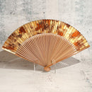 [HAND FAN] HAKUSAI HAKUIRO BROWN 7 SUN | KYOTO FOLDING FANS| YASUTO YONEHARA