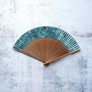 [HAND FAN] HAKUSAI HAKUIRO BLUE 7 SUN | KYOTO FOLDING FANS| YASUTO YONEHARA