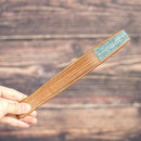 [HAND FAN] HAKUSAI HAKUIRO BLUE 7 SUN | KYOTO FOLDING FANS| YASUTO YONEHARA