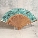 [HAND FAN] HAKUSAI HAKUIRO BLUE 7 SUN | KYOTO FOLDING FANS| YASUTO YONEHARA