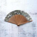 [HAND FAN] HAKUSAI HAKUIRO GREEN 7 SUN | KYOTO FOLDING FANS| YASUTO YONEHARA