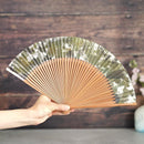 [HAND FAN] HAKUSAI HAKUIRO GREEN 7 SUN | KYOTO FOLDING FANS| YASUTO YONEHARA