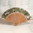[HAND FAN] HAKUSAI HAKUIRO GREEN 7 SUN | KYOTO FOLDING FANS| YASUTO YONEHARA