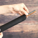 [HAND FAN BAG] FAN POUCH COWHIDE BLACK FOR 7.5 SUN (9.06 in.) | KYOTO FOLDING FANS | YASUTO YONEHARA , DEDICATED