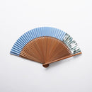 [HAND FAN] HAKUSAI BLUE (SHORT FABRIC) 6.5 SUN | KYOTO FOLDING FANS| YASUTO YONEHARA
