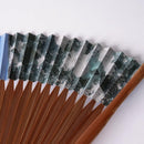 [HAND FAN] HAKUSAI BLUE (SHORT FABRIC) 6.5 SUN | KYOTO FOLDING FANS| YASUTO YONEHARA