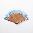 [HAND FAN] HAKUSAI BLUE (SHORT FABRIC) 6.5 SUN | KYOTO FOLDING FANS| YASUTO YONEHARA