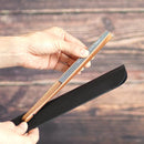 [HAND FAN BAG] FAN POUCH COWHIDE BLACK FOR 7 SUN (8.27 in.) | KYOTO FOLDING FANS | YASUTO YONEHARA , DEDICATED