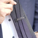 [NECKTIE] GARZA TIE (CHARCOAL GRAY) | KUSKA | HAND WOVEN