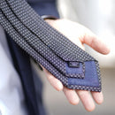 [NECKTIE] GARZA TIE (CHARCOAL GRAY) | KUSKA | HAND WOVEN