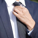 [NECKTIE] GARZA TIE (CHARCOAL GRAY) | KUSKA | HAND WOVEN