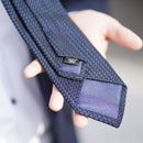 [NECKTIE] GARZA TIE (DARK NAVY) | KUSKA | HAND WOVEN
