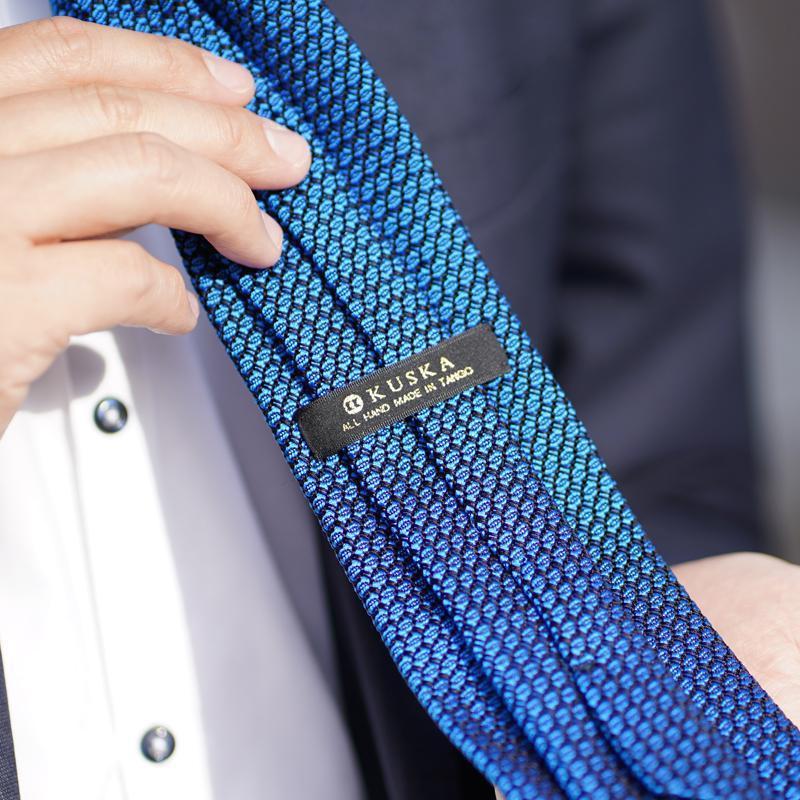 [內蒂]庫斯卡加爾扎領帶 （探戈藍） |手工編織