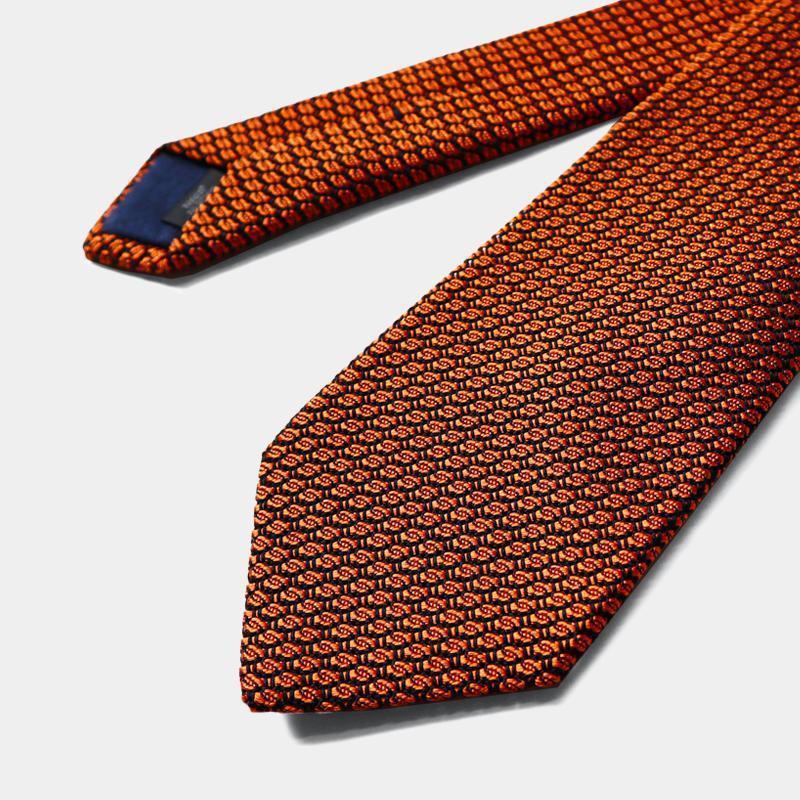 [內蒂]庫斯卡加爾扎領帶（橙色）|手工編織