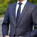 [NECKTIE] TANGO JACQUARD TIE (NAVY) | KUSKA | HAND WOVEN