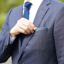 [NECKTIE] TANGO JACQUARD TIE (NAVY) | KUSKA | HAND WOVEN