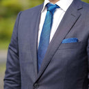 [NECKTIE] TANGO JACQUARD TIE (TANGO BLUE) | KUSKA | HAND WOVEN