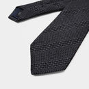 [NECKTIE] TANGO JACQUARD TIE (CHARCOAL GRAY) | KUSKA | HAND WOVEN