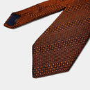 [NECKTIE] TANGO JACQUARD TIE (ORANGE) | KUSKA | HAND WOVEN