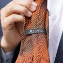 [NECKTIE] TANGO JACQUARD TIE (ORANGE) | KUSKA | HAND WOVEN