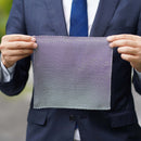 [CHIEF] GARZA POCKET SQUARE (WHITE GRAY) | KUSKA | HAND WOVEN