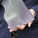 [CHIEF] GARZA POCKET SQUARE (WHITE GRAY) | KUSKA | HAND WOVEN