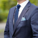 [CHIEF] GARZA POCKET SQUARE (SAX) | KUSKA | HAND WOVEN