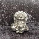 [RACCOON FIGURINE] TANUTANU (SILVER) FEMALE | SHIGARAKI WARE