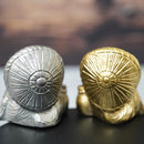 [RACCOON FIGURINE] TANUTANU (SILVER) FEMALE | SHIGARAKI WARE