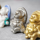 [RACCOON FIGURINE] TANUTANU (SILVER) FEMALE | SHIGARAKI WARE