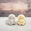 [RACCOON FIGURINE] TANUTANU GOLD&SILVER SET | SHIGARAKI WARE