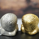 [RACCOON FIGURINE] TANUTANU GOLD&SILVER SET | SHIGARAKI WARE