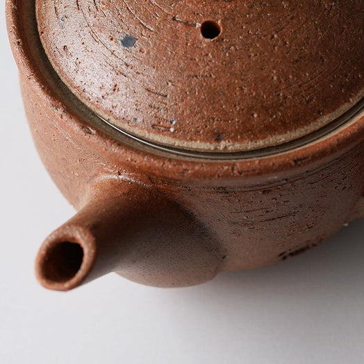 [JAPANESE TEA POT] REDDISH-BROWN | SHIGARAKI WARE