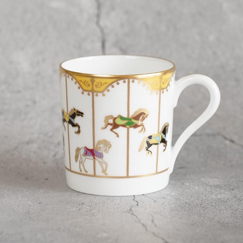 [MUG (CUP)] OKURA ART CHINA MERRY-GO-ROUND MUG(YELLOW) | CERAMICS