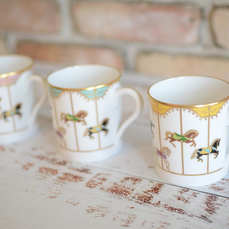 [杯子（杯）] Okura Art China Merry-Go-Round Mug（Yellow）|陶瓷