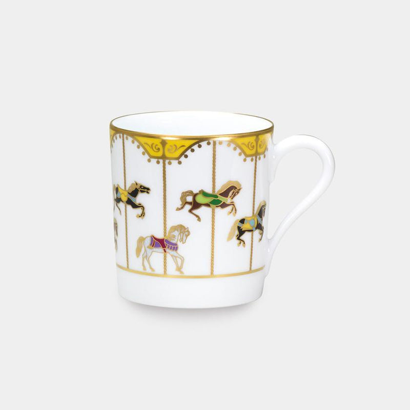 [MUG (CUP)] OKURA ART CHINA MERRY-GO-ROUND MUG(YELLOW) | CERAMICS