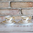 [MUG (CUP)] OKURA ART CHINA MERRY-GO-ROUND COFFEE CUP & SAUCER SET(2 PIECES EACH) | CERAMICS