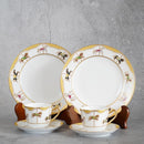 [MUG (CUP)] OKURA ART CHINA MERRY-GO-ROUND COFFEE CUP & SAUCER, PLATE SET(2 PIECES EACH) | CERAMICS
