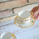 [MUG (CUP)] OKURA ART CHINA MERRY-GO-ROUND COFFEE CUP & SAUCER, PLATE SET(2 PIECES EACH) | CERAMICS