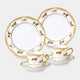 [MUG (CUP)] OKURA ART CHINA MERRY-GO-ROUND COFFEE CUP & SAUCER, PLATE SET(2 PIECES EACH) | CERAMICS