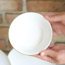 [SMALL DISH (PLATE)] OKURA ART CHINA GOLD LINE MEAT PLATE, BOWL, CUP & SAUCER SET(2 PIECES EACH) | CERAMICS