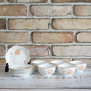 [JAPANESE TEA CUP] OKURA ART CHINA FLOWER BALL JAPANESE TEA CUP, FLOWER SHAPED SMALL PLATE(5 PIECES EACH) | CERAMICS