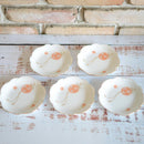 [JAPANESE TEA CUP] OKURA ART CHINA FLOWER BALL JAPANESE TEA CUP, FLOWER SHAPED SMALL PLATE(5 PIECES EACH) | CERAMICS