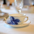 [MUG (CUP)] OKURA ART CHINA BLUE ROSE CUP & SAUCER(2 PIECES EACH), TEA POT | CERAMICS