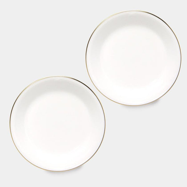 [SMALL DISH (PLATE)] OKURA ART CHINA GOLD LINE SMALL PLATE(4.3IN.) (2-PIECE SET) | CERAMICS